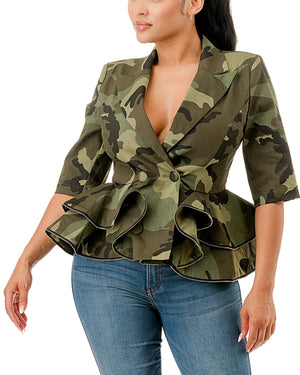 Camo Couture Top/Jacket