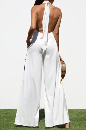 Flower Halter Jumpsuit