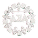 AKA Brooch Pink Green AKA Pearl Pin