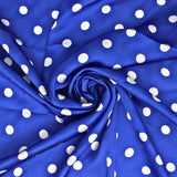 ZPB Blue and White Polka Dot Square Sorority Scarf