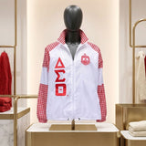 DST Greek Apparel Small White Windbreaker Jacket