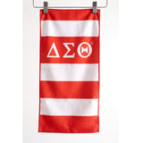 DST Red and White Microfiber Stripe Hand Towel