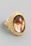 Oval Gemstone Ring