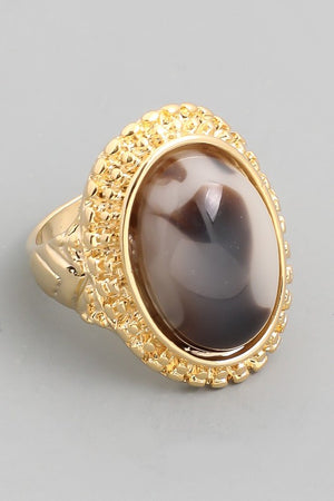 Oval Gemstone Ring