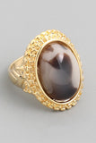 Oval Gemstone Ring