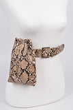 Snakeskin Fanny Pouch Belt