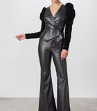 Sassy Vegan Leather Top