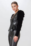 Sassy Vegan Leather Top