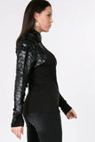 Reptile Sleeve Top (Black)